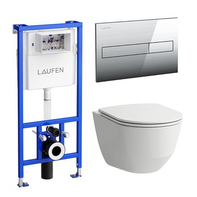 SET Унитаз с инсталляцией Laufen Pack PRO RIMLESS С СИДЕНЬЕМ И КЛАВИШЕЙ, 869966000000R SET Унитаз с инсталляцией Laufen Pack PRO RIMLESS С СИДЕНЬЕМ И КЛАВИШЕЙ, 869966000000R